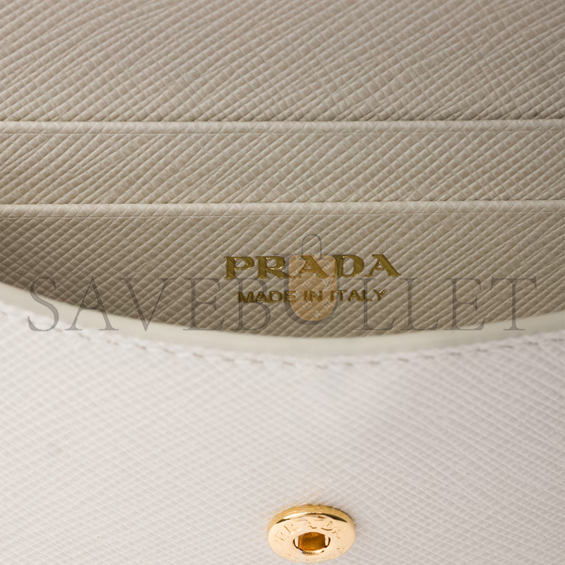 PRADA SAFFIANO LEATHER CARD HOLDER WITH SHOULDER STRAP 1MR034 (11.5*8*2.5cm) PRADA SAFFIANO LEATHER CARD HOLDER WITH SHOULDER STRAP 1MR034 (11.5*8*2.5cm)